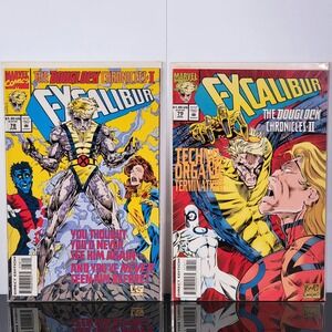 Marvel Excalibur 2 Comic Lot 78 79 The Douglock Chronicles I & II First Editions